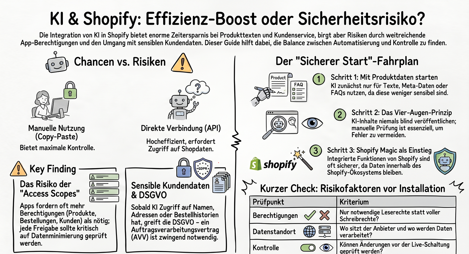 KI direkt mit Shopify verbinden: Effizienz oder Sicherheitsrisiko?
