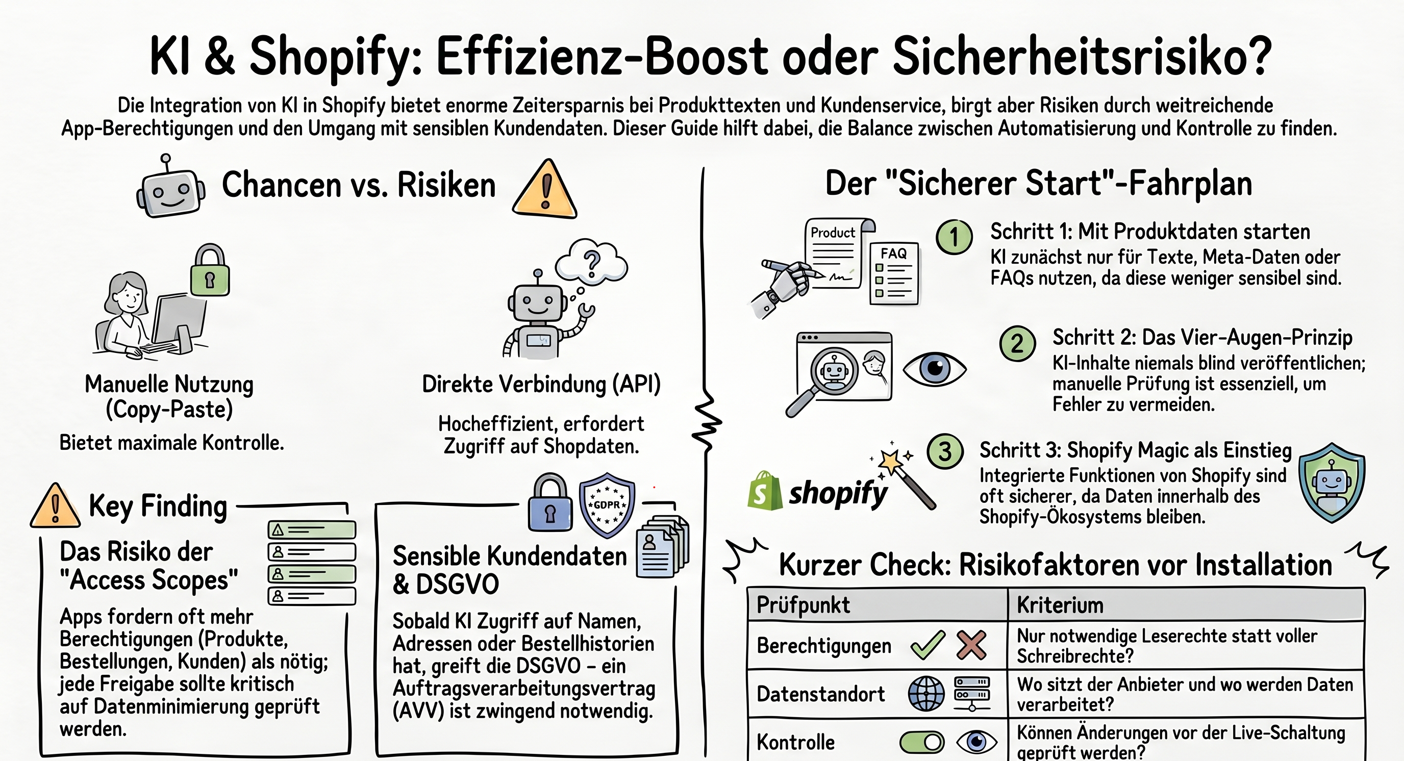 KI direkt mit Shopify verbinden: Effizienz oder Sicherheitsrisiko?