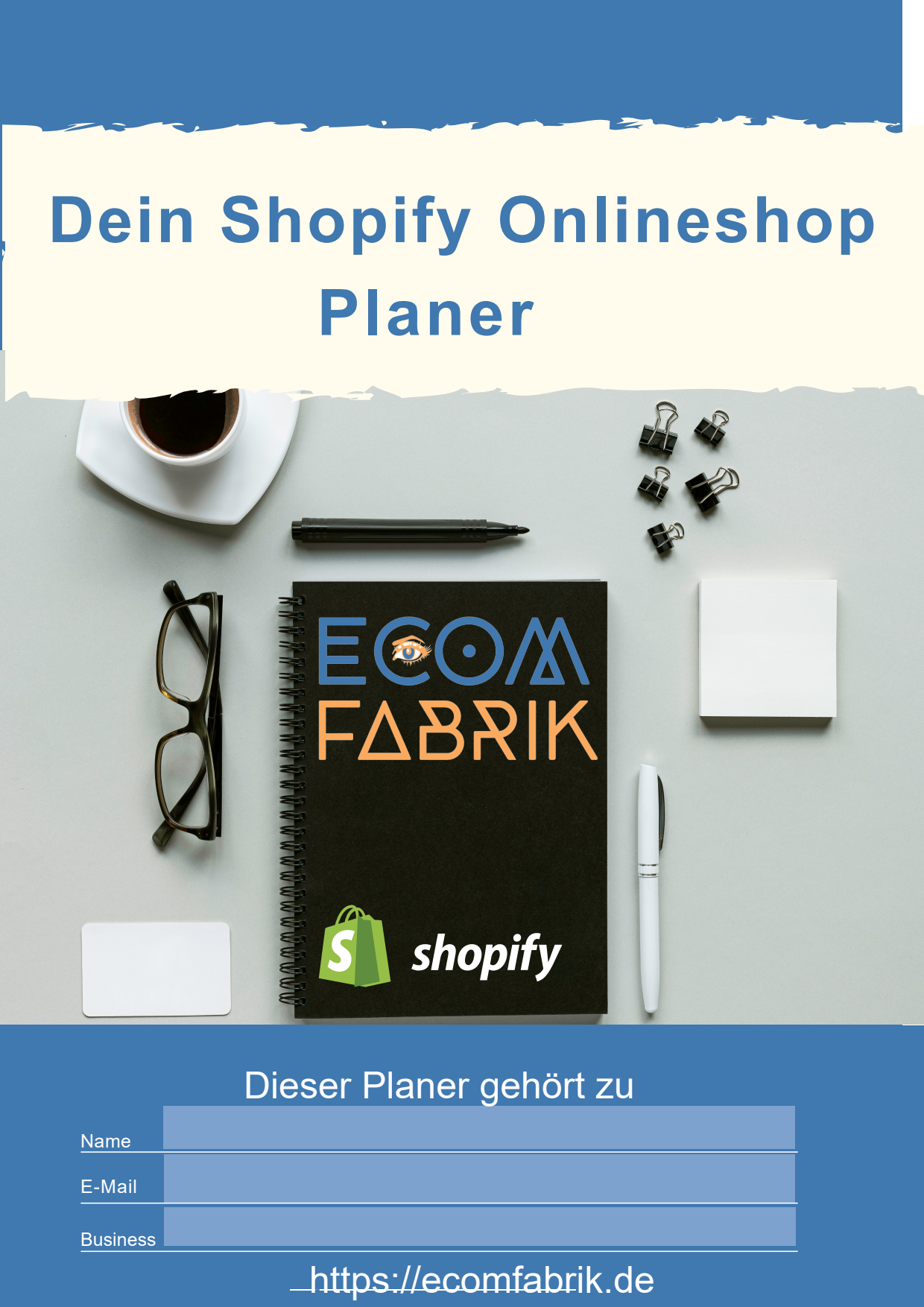 Shopify Shop Planer zum Ausdrucken | PDF ausfüllbar